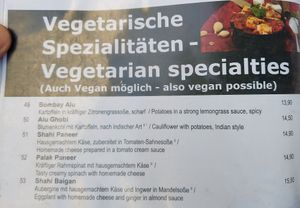 Menu at Satluj Restaurant in Bayern