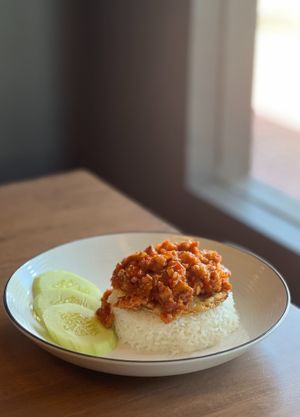 Vegan Khao Khai Raboed at Mello in Bangkok