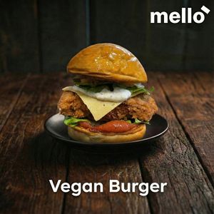 Vegan Crispy Chicken Burger
 at Mello in Bangkok