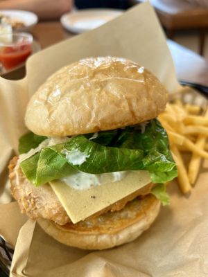 Crispy chicken sandwich  at Mello in Bangkok
