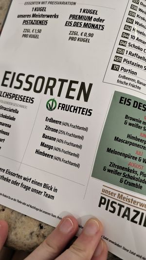 Ice creams at Buonissimo Eismanufaktur in Bayern