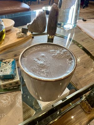 Blue moon: butterfly pea matcha   at Detox Lounge in Inverness