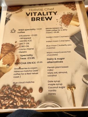 Drinks menu   at Detox Lounge in Inverness