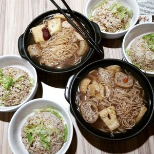 Noodles and tofu soup with brown rice. (That Vegan  Couple) at KUL - BMS Organics - KLIA2 in Sepang
