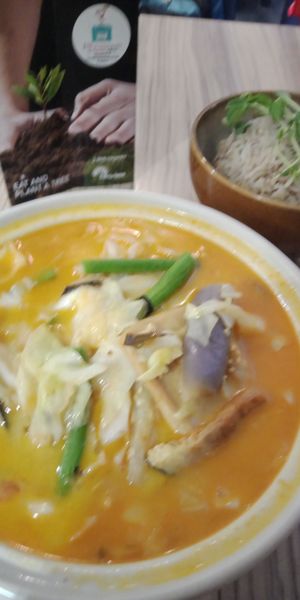 Soymilk curry laksa at KUL - BMS Organics - KLIA2 in Sepang