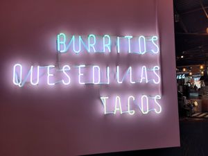 Neon signs inside at Zocalo in Uppsala