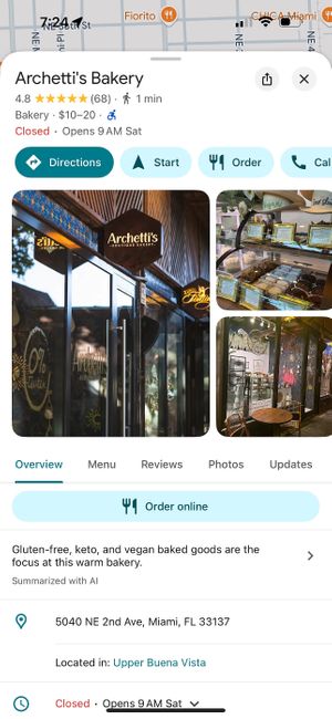  at Archetti's Bakery in Miami