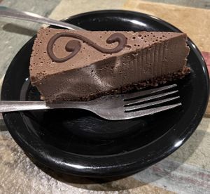 Vegan and gluten-free chocolate pie  at European Street Cafe  in Jacksonville
