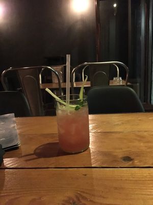 Gin, cherry and smoked caper drink at Soda in Alba