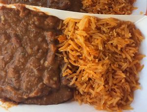 rice and beans at Taco Bros - Food Truck in Fargo