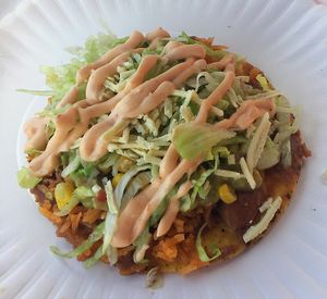 vegan tostada at Taco Bros - Food Truck in Fargo