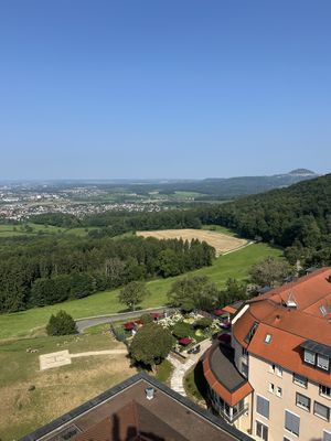 Location on top of a hill with nice view  at Burghotel Staufeneck in Salach