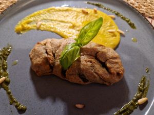 Fagottino alle verdure at Trattoria Gracco in Emilia-romagna