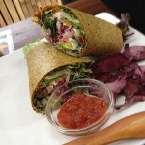 raw wrap  at The Seeds of Life in Ubud