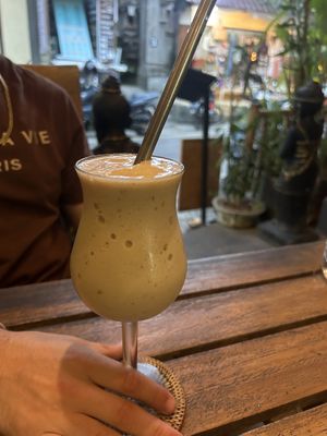 banana smoothie  at The Seeds of Life in Ubud