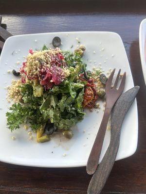 bagel (topped w salad)  at The Seeds of Life in Ubud