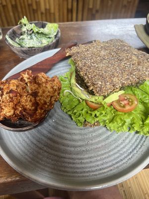 Pesto burger   at The Seeds of Life in Ubud