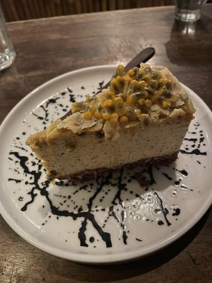 Passionfruit cheesecakee  at The Seeds of Life in Ubud