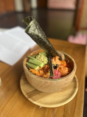 Salad with lots of good things  at The Seeds of Life in Ubud