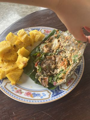 Calzone inside  at The Seeds of Life in Ubud