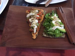raw pizzas at The Seeds of Life in Ubud