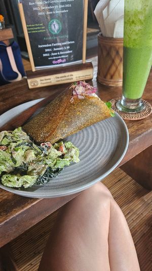 Pesto and feta wrap at The Seeds of Life in Ubud