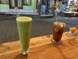 Smoothie met kokosmelk   at The Seeds of Life in Ubud