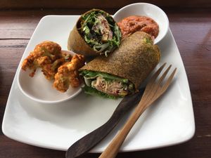 Raw wrap at The Seeds of Life in Ubud