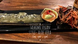 Aloe Vera sashimi  at The Seeds of Life in Ubud