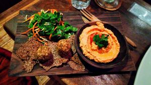 Humus and falafels at The Seeds of Life in Ubud