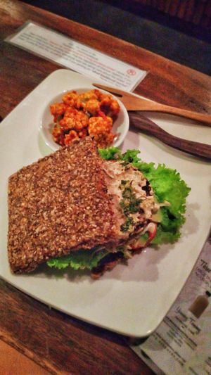Pesto burger at The Seeds of Life in Ubud