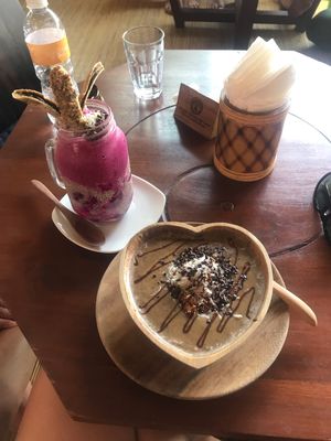 Naga Bali and chocberry bowl at The Seeds of Life in Ubud