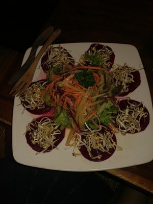 Blue cheese raviolis at The Seeds of Life in Ubud