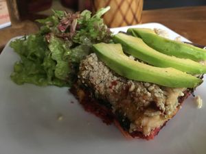 Raw lasagna  at The Seeds of Life in Ubud