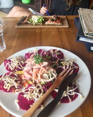 Blue cheese ravioli  at The Seeds of Life in Ubud