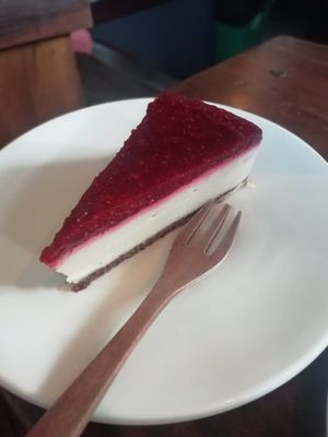 Lime & raspberry cheesecake at The Seeds of Life in Ubud