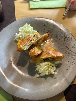 Involtini pasta fillo e verdure at La Locanda Del Gusto in Vicenza