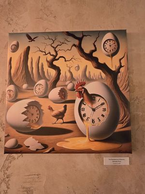 Chicken decorations everywhere at Poule&Poulette Brugge in Bruges