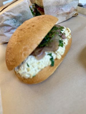 Egg salad sandwich   at Anicca - אניצ׳ה in Tel Aviv