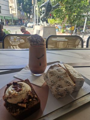 Carrot cake, sandwich and carrot cake at Anicca - אניצ׳ה in Tel Aviv