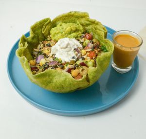 mexican taco bowl at 2 Roots Plant-Based Café in Ho Chi Minh City
