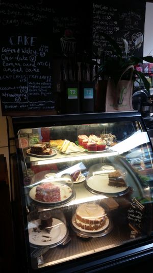 Cake Fridge at Cherry Reds Cafe and Bar in Birmingham
