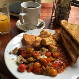 vegan breakfast  at Cherry Reds Cafe and Bar in Birmingham