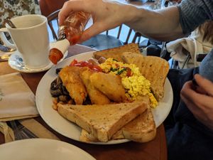 Vegan full English at Cherry Reds Cafe and Bar in Birmingham