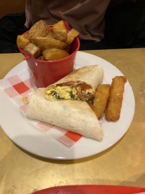 Vegan breakfast burrito   at Cherry Reds Cafe and Bar in Birmingham