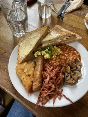 vegan full english   at Cherry Reds Cafe and Bar in Birmingham