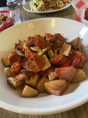 Chorizo Hash  at Cherry Reds Cafe and Bar in Birmingham