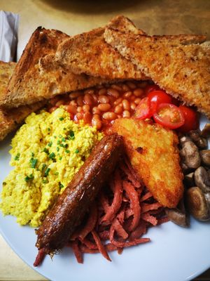 Vegan breakfast at Cherry Reds Cafe and Bar in Birmingham