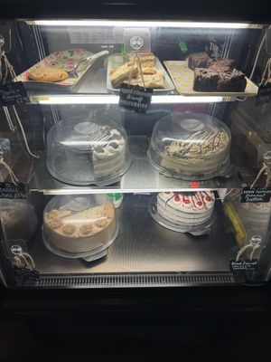 Cake display. 5 of 7 were vegan    at Cherry Reds Cafe and Bar in Birmingham