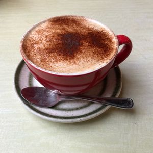 Cappuccino  at Cherry Reds Cafe and Bar in Birmingham